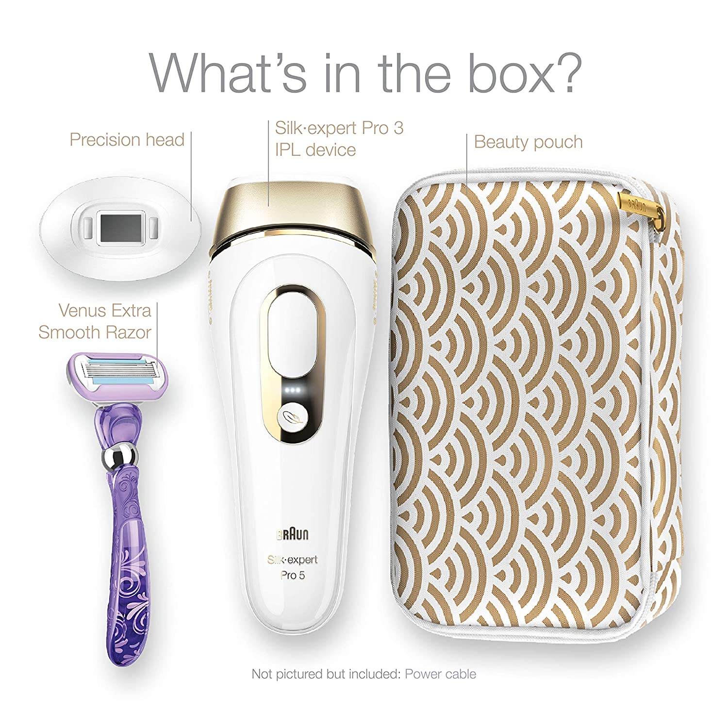 Braun IPL Long-Lasting Hair Removal for Women and Men, Silk Expert Pro 5 PL5137 with Venus Swirl Razor, Long-lasting Reduction in Hair Regrowth for Body & Face, Corded - Image 3